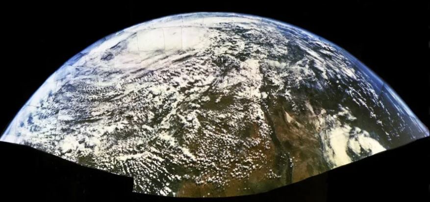 First color picture of Earth - Aerobee sounding rocket